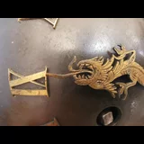 Pendule de cheminée dorée France XIXe