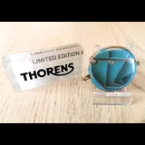 Briquet automatique Thorens circulaire à essence, émail bleu Art déco, années 1930